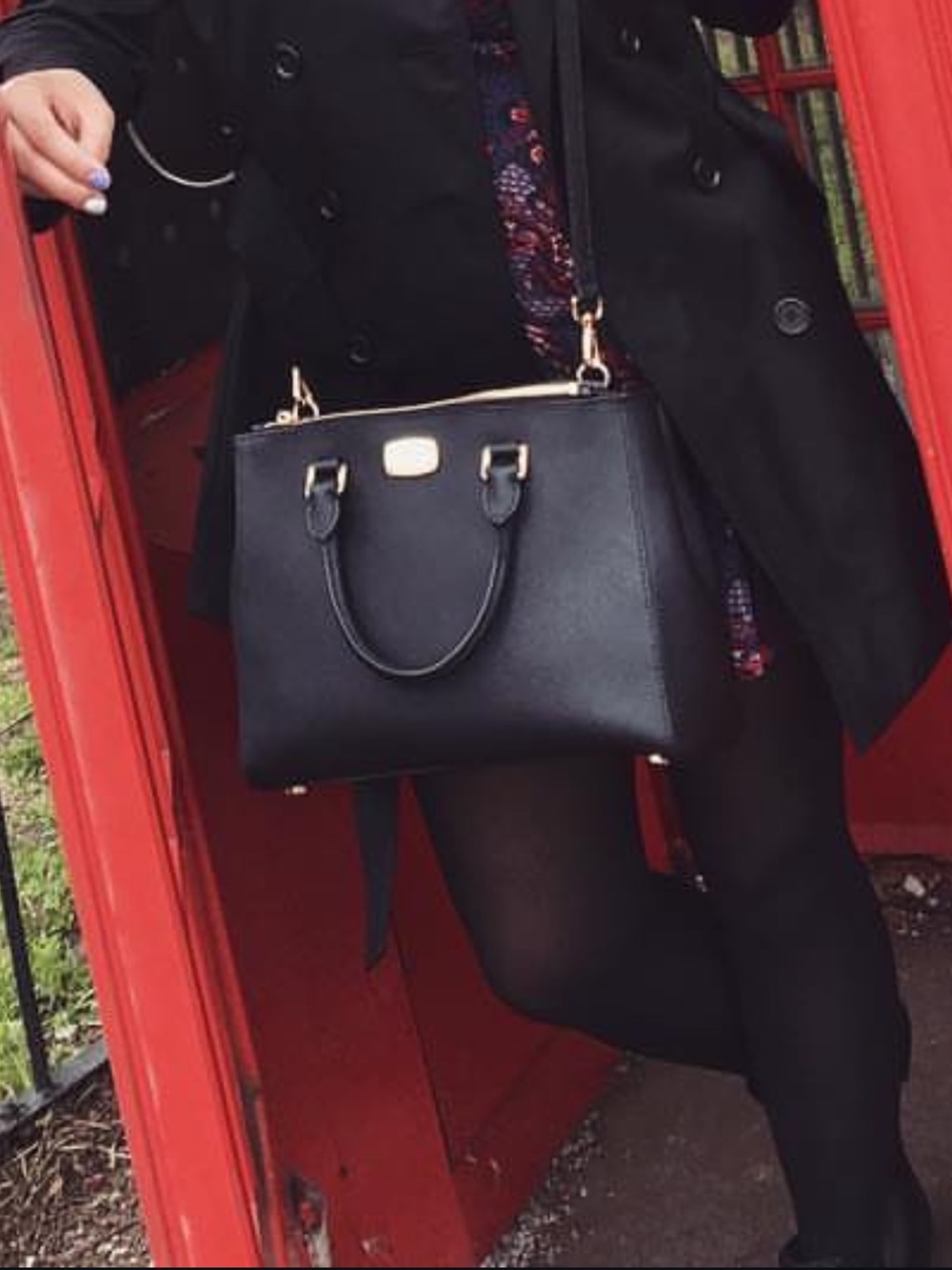 Michael Kors Black Saffiano Leather Tote Bag